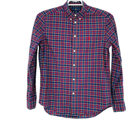 Ralph Lauren Other - Boys Ralph Lauren‎ Blue Red Plaid Button Down Shirt Size XL 18/20